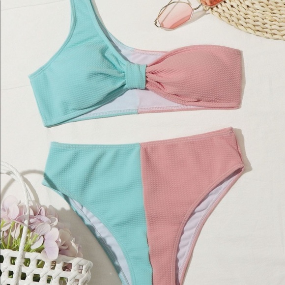 One Shoulder High Waisted Bikini - Picture 2 of 6